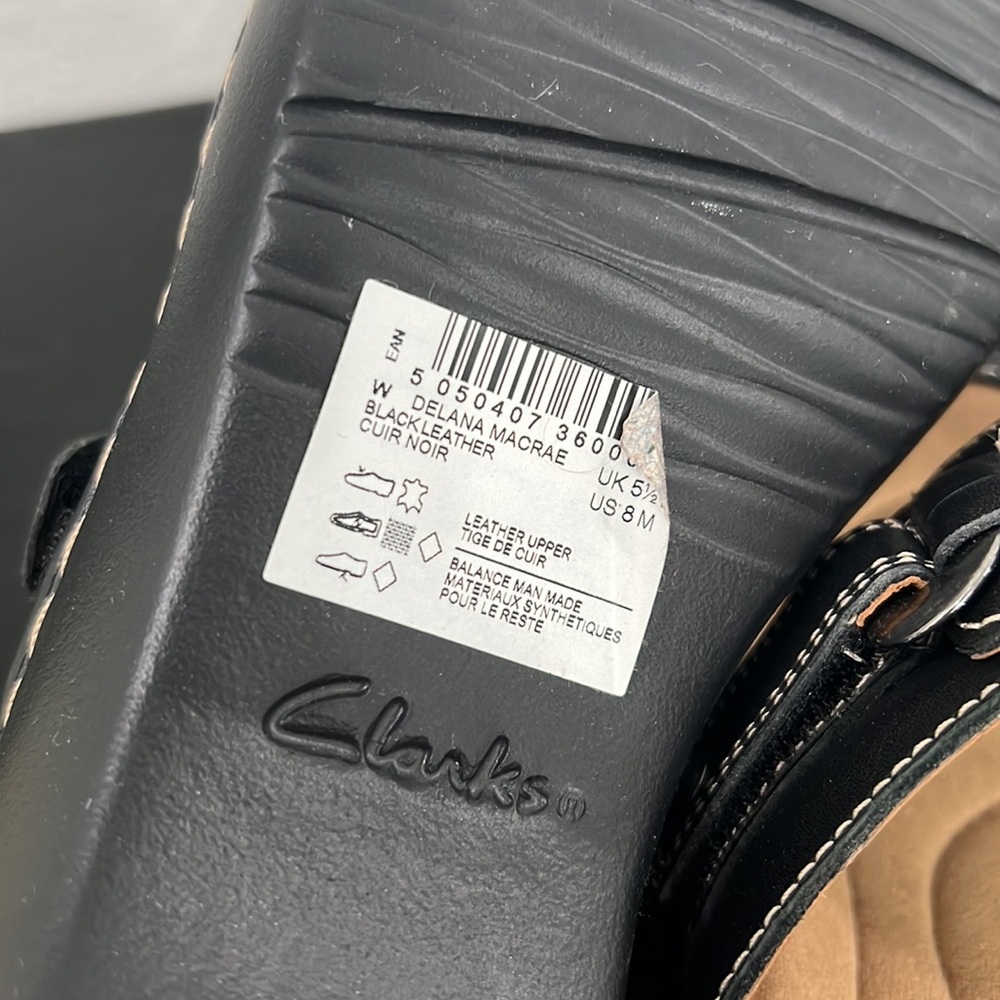 Clarks Women’s Sandals Delana Macrae Black Size 8 - Picture 12 of 15